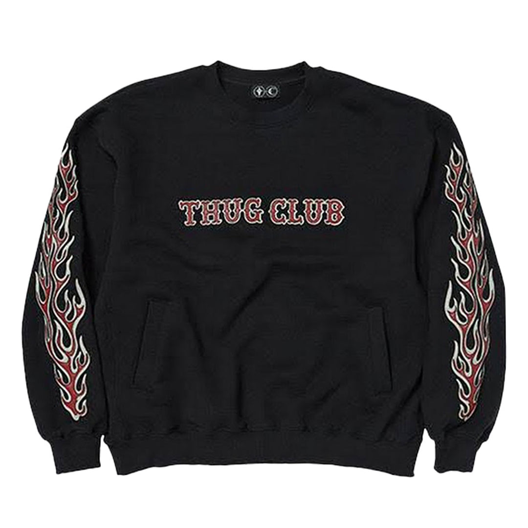 THUG CLUB - Leather Flame Hoodie