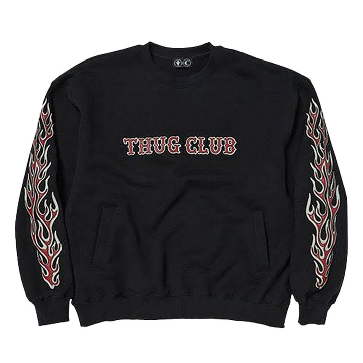 THUG CLUB - Leather Flame Hoodie