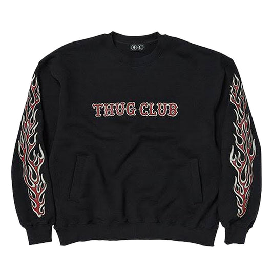 THUG CLUB - Leather Flame Hoodie