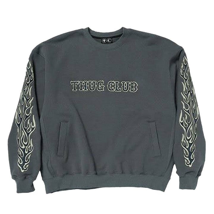 THUG CLUB - Leather Flame Sweatshirt