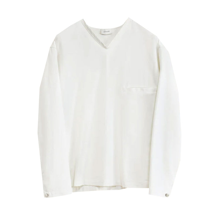 LEMAIRE - LONG SLEEVE S V-NECK TOP