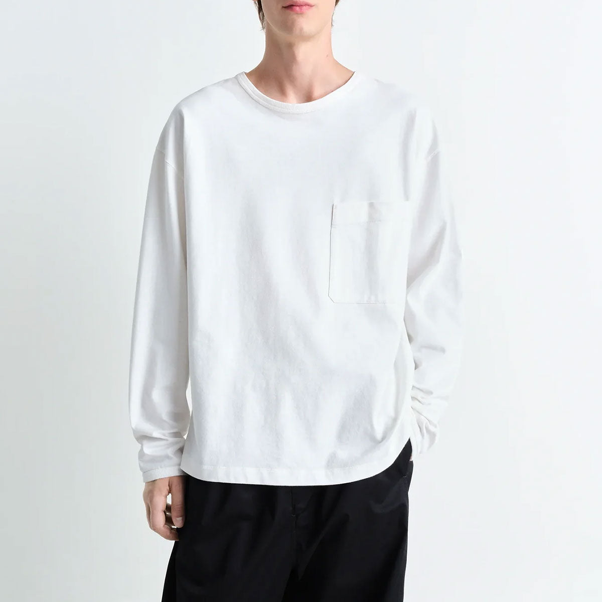 Lemaire｜ (Boxy Ls T-shirt (TO1340 LJ1010 001)) T-shirt LEMAIRE Boxy ls T-shirt To1340.lj1010 of Men | Ventis