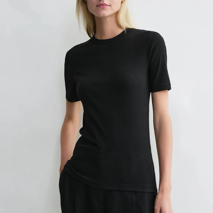 Classic Rib Tee Black