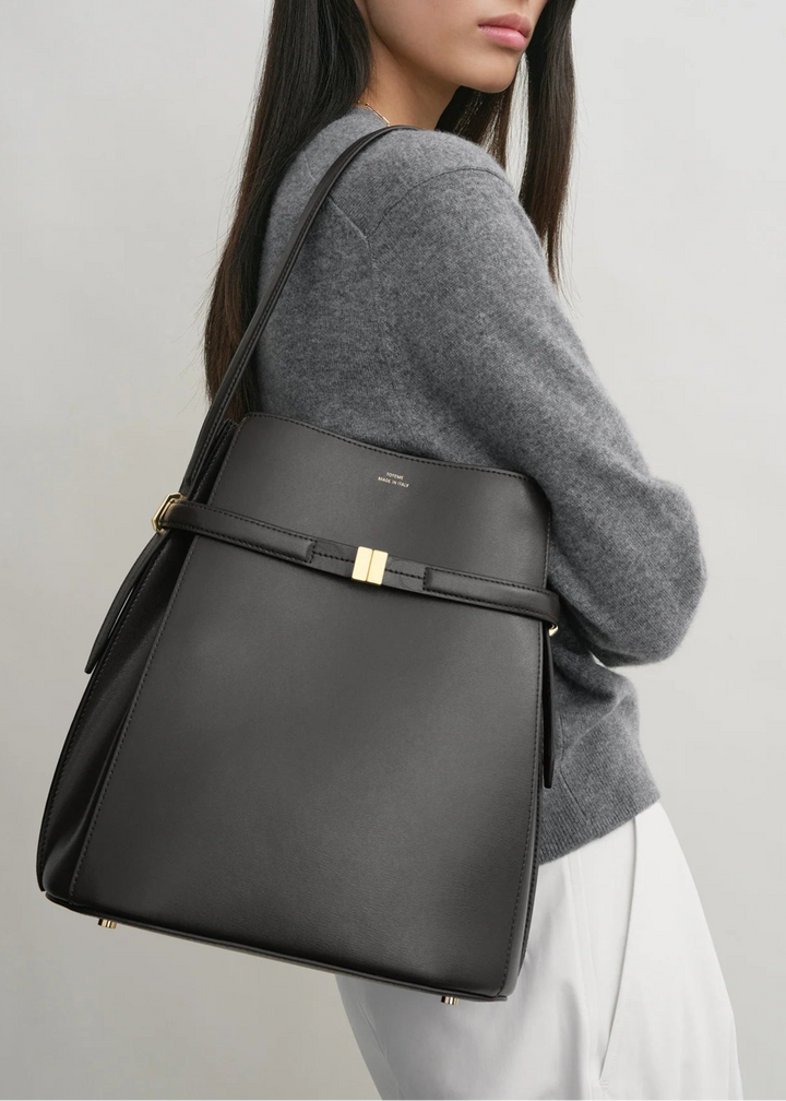 TOTEME - Belted leather bucket bag