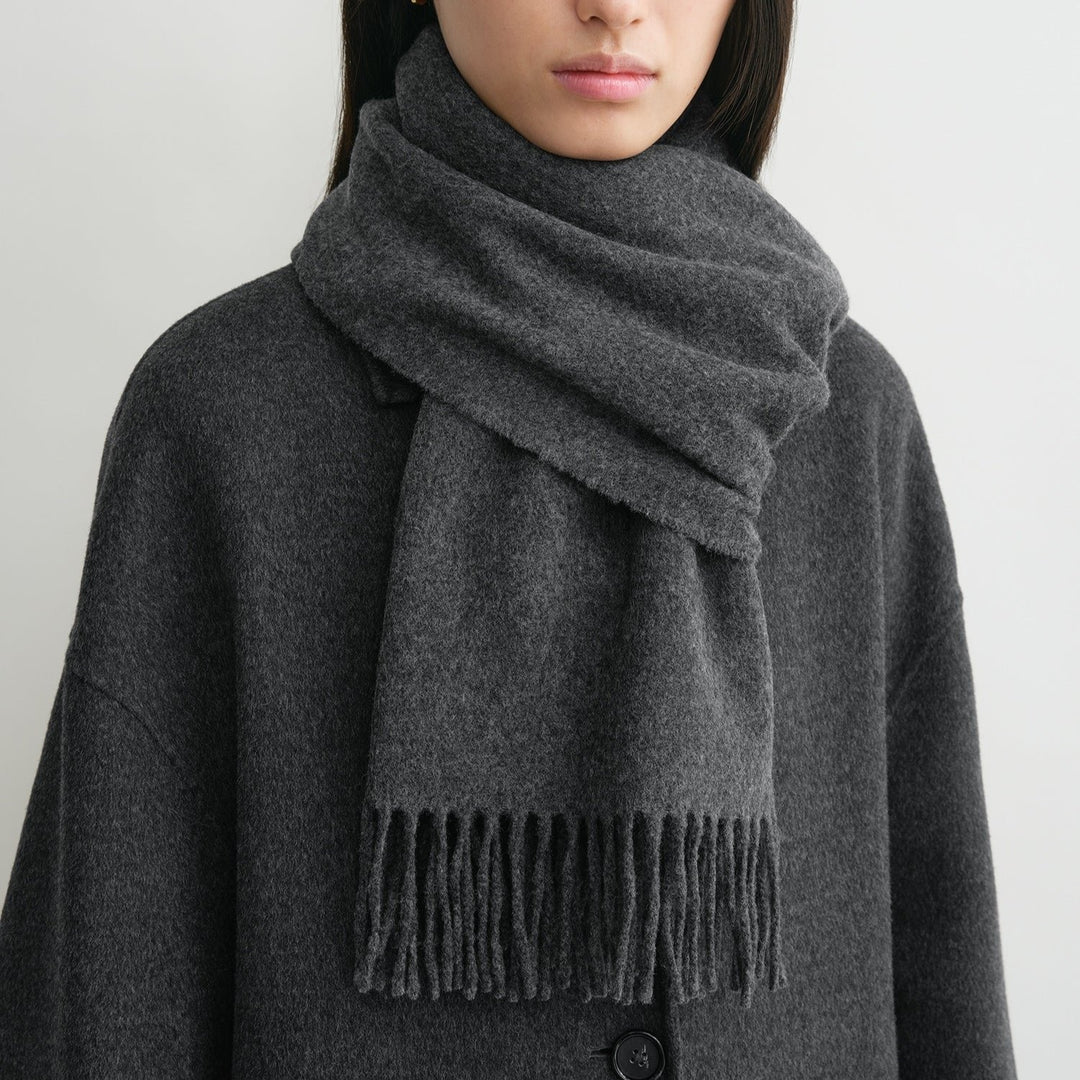 Classic Wool Scarf Gray Mélange