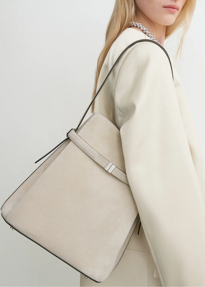 TOTEME - Belted suede bucket bag