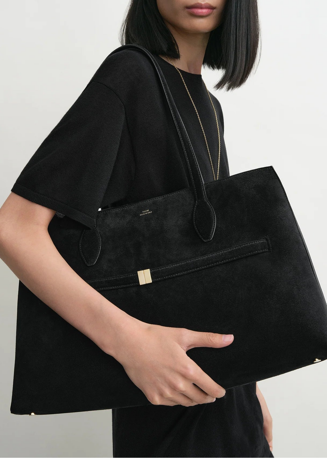 Suede lounge tote black | Why are you here?