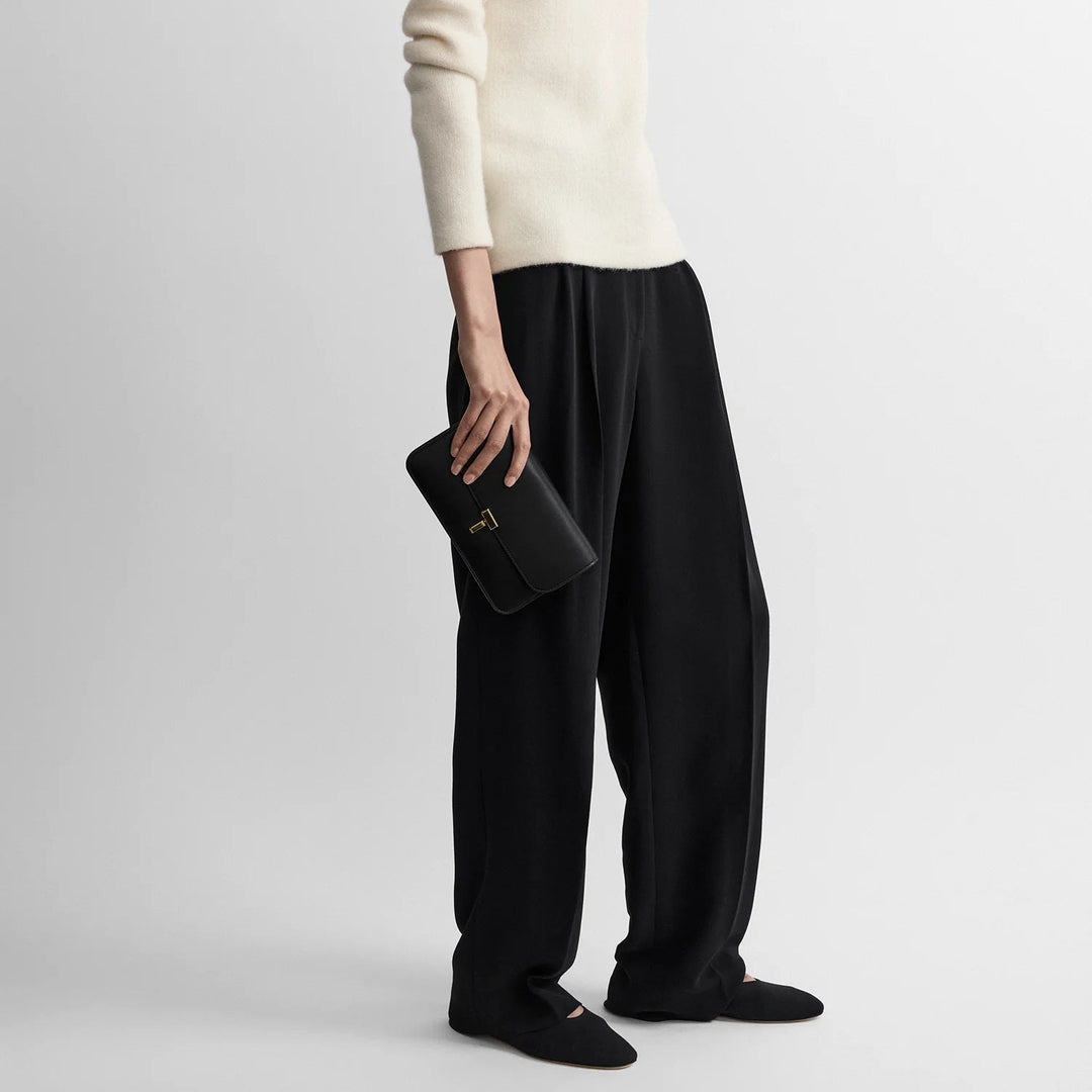 T-lock leather crossbody