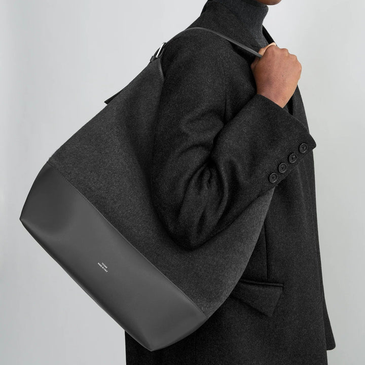 Belted double tote
