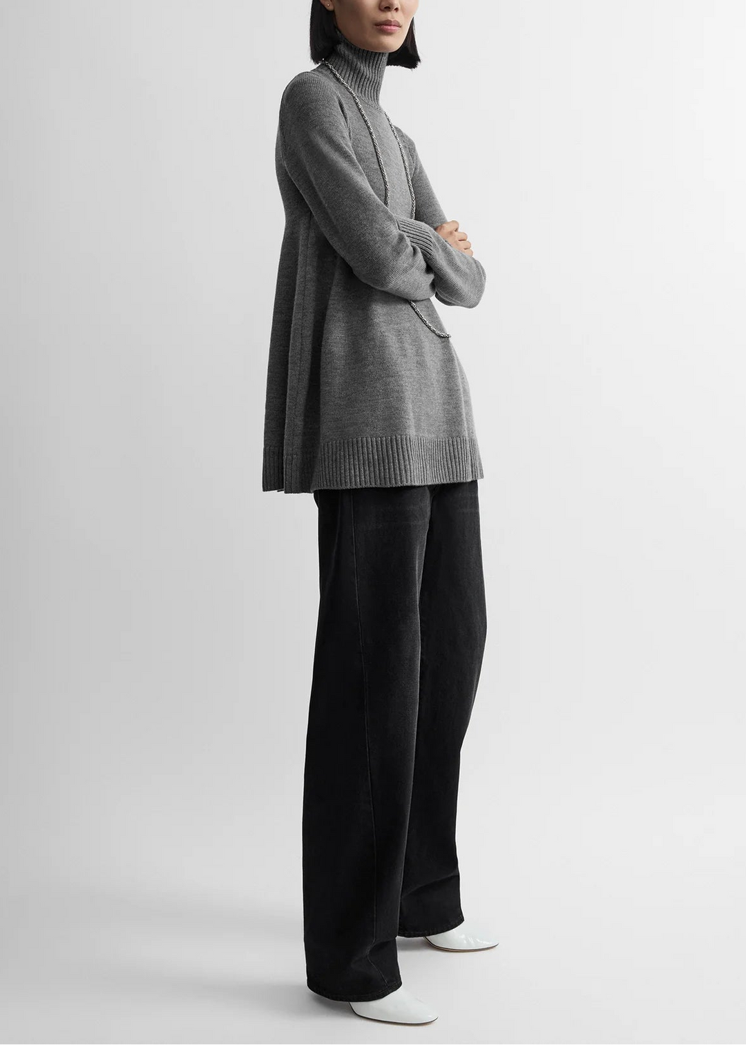 Wool turtleneck top