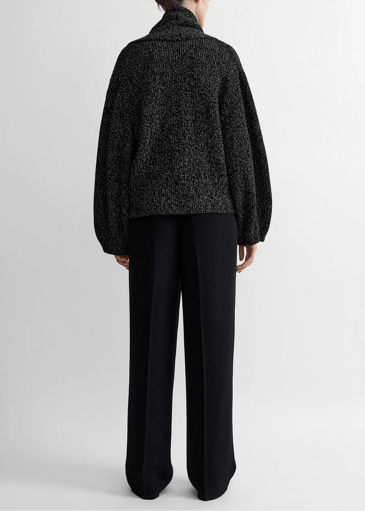 Shawl-lapel cardigan