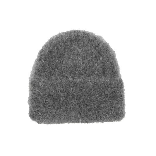 Alpaca knit beanie dark grey melange