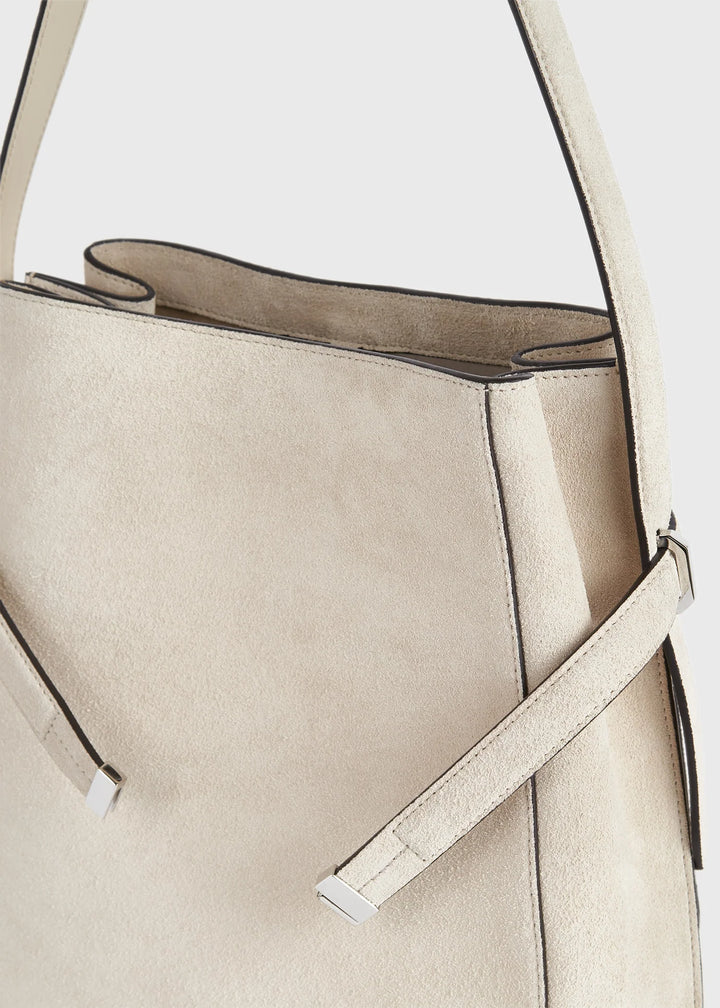 TOTEME - Belted suede bucket bag