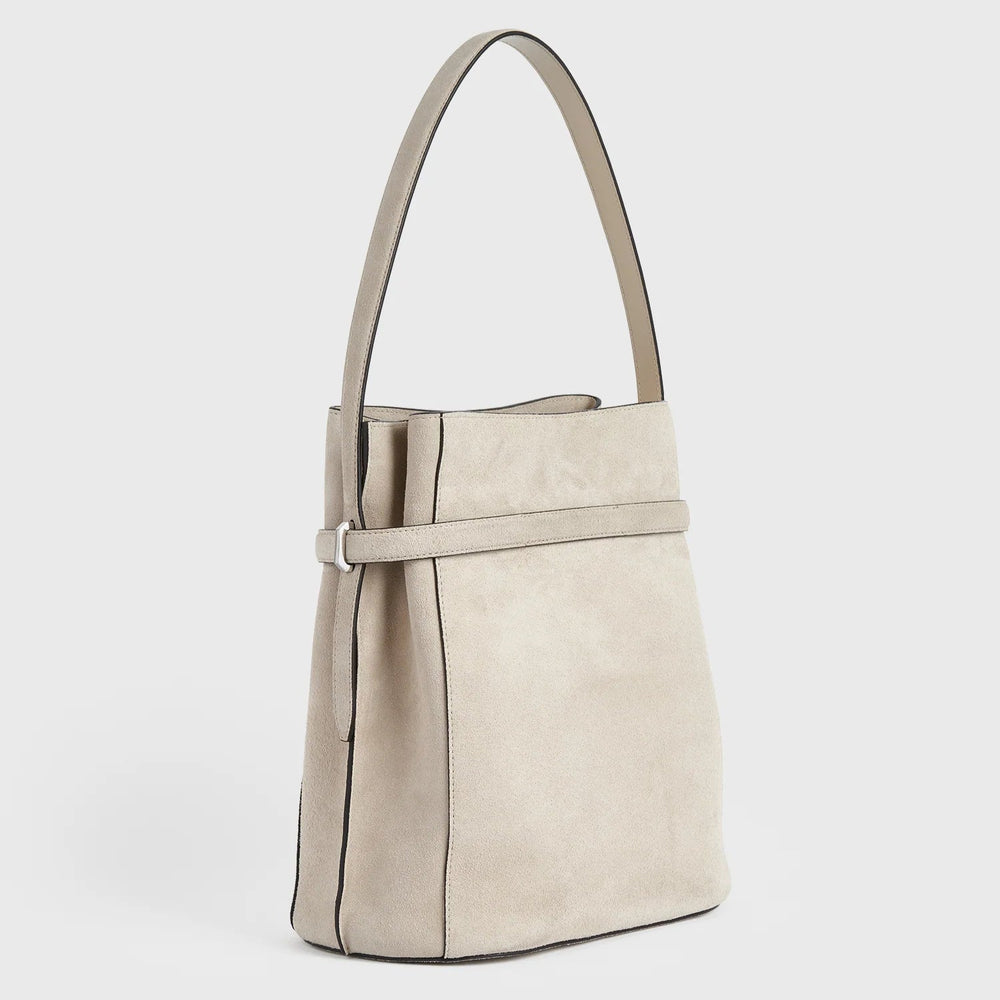 TOTEME - Belted suede bucket bag