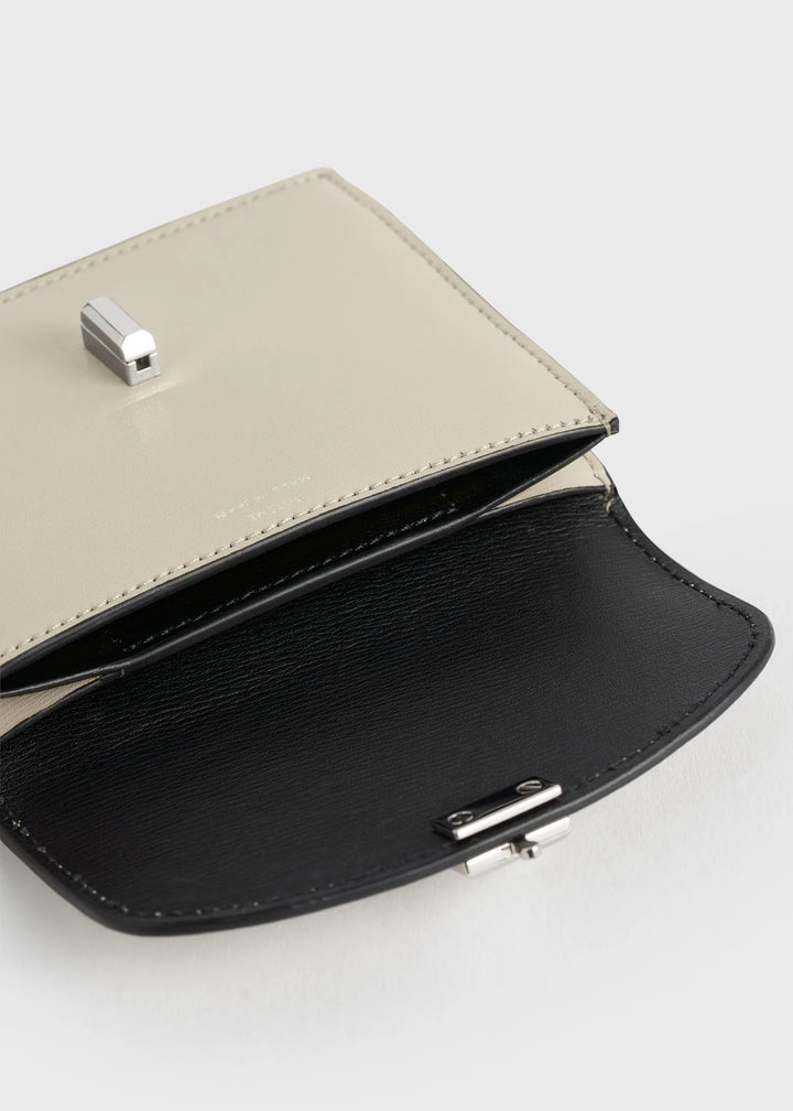 T-Lock leather cardholder | Why are you here?