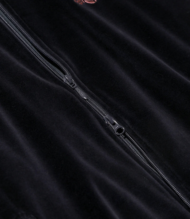 Rib Collar Track Jacket - C/PE Velour