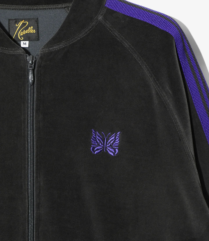Rib Collar Track Jacket - C/PE Velour