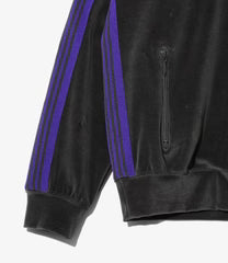 Rib Collar Track Jacket - C/PE Velour
