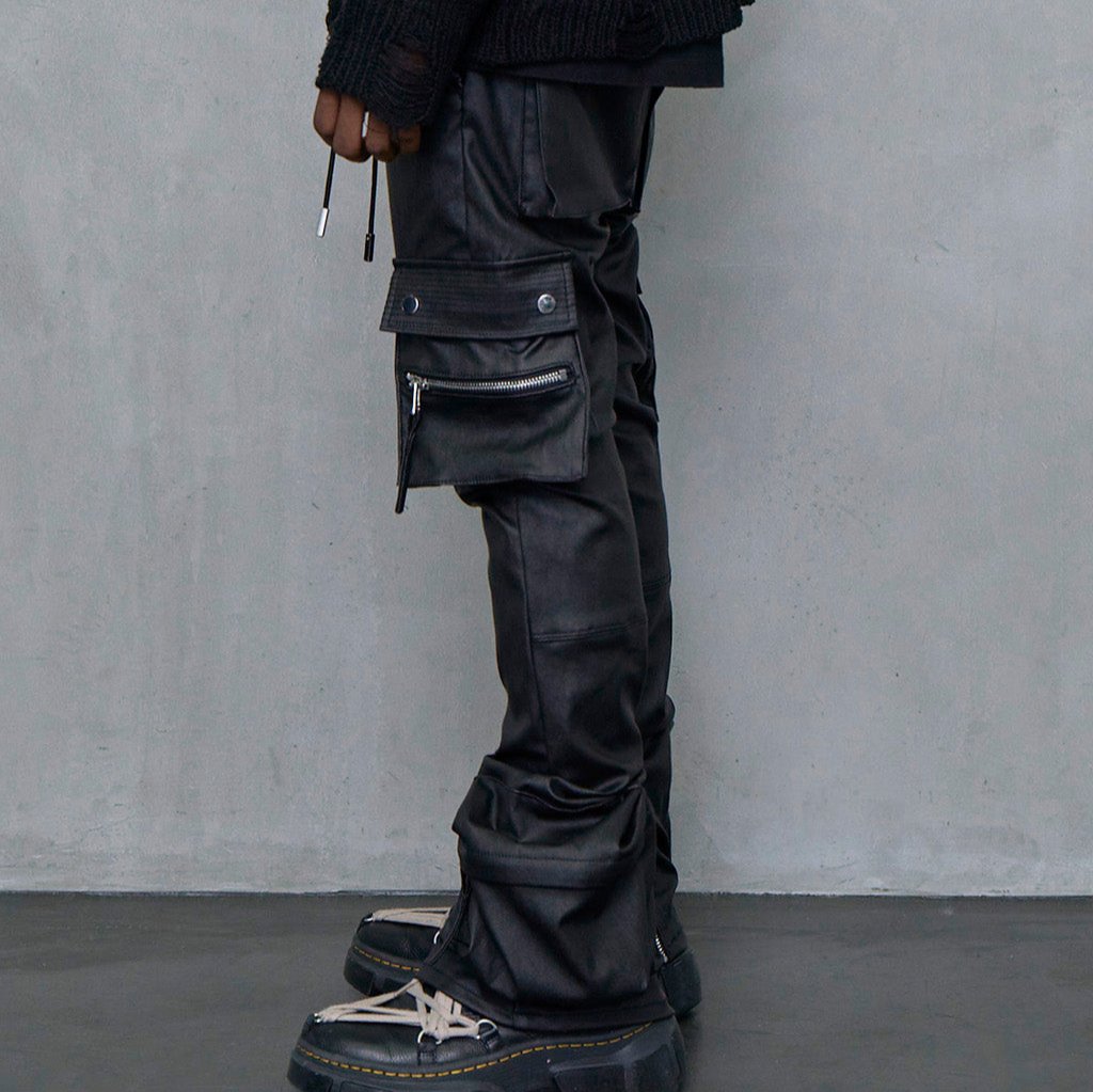 TYPE-4 SLIM STRETCH WAX CARGO PANTS