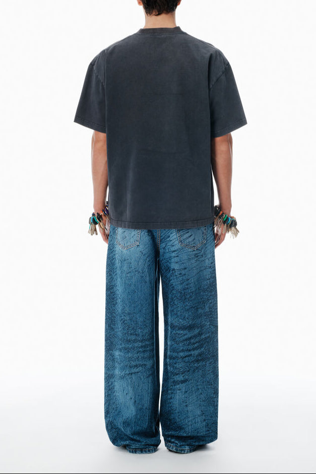 Alexander Wang - ブラック コットンブレンド オーバーサイズ tシャツ