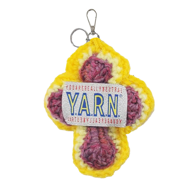 Y.A.R.N. - 3D Cross Handmade Knit Key Holder【V type】