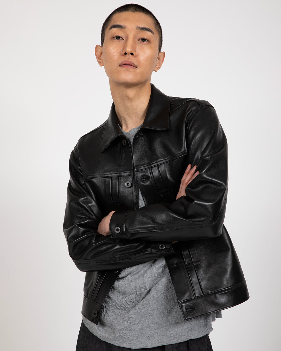TATE DOUBLE-FACE LEATHER JACKET IN SHEEPSKIN