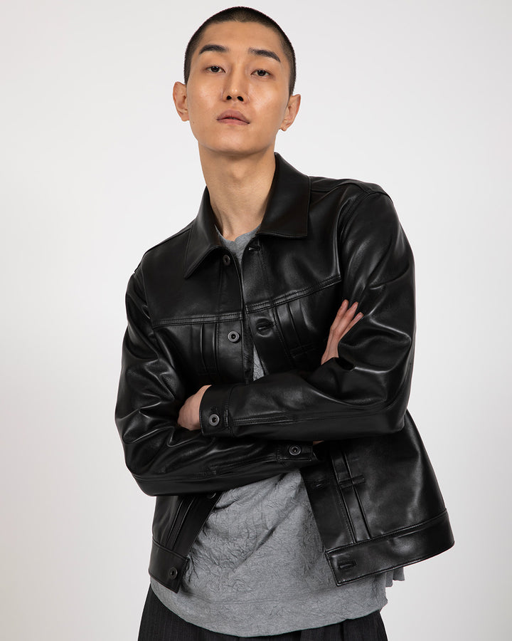 TATE DOUBLE-FACE LEATHER JACKET IN SHEEPSKIN