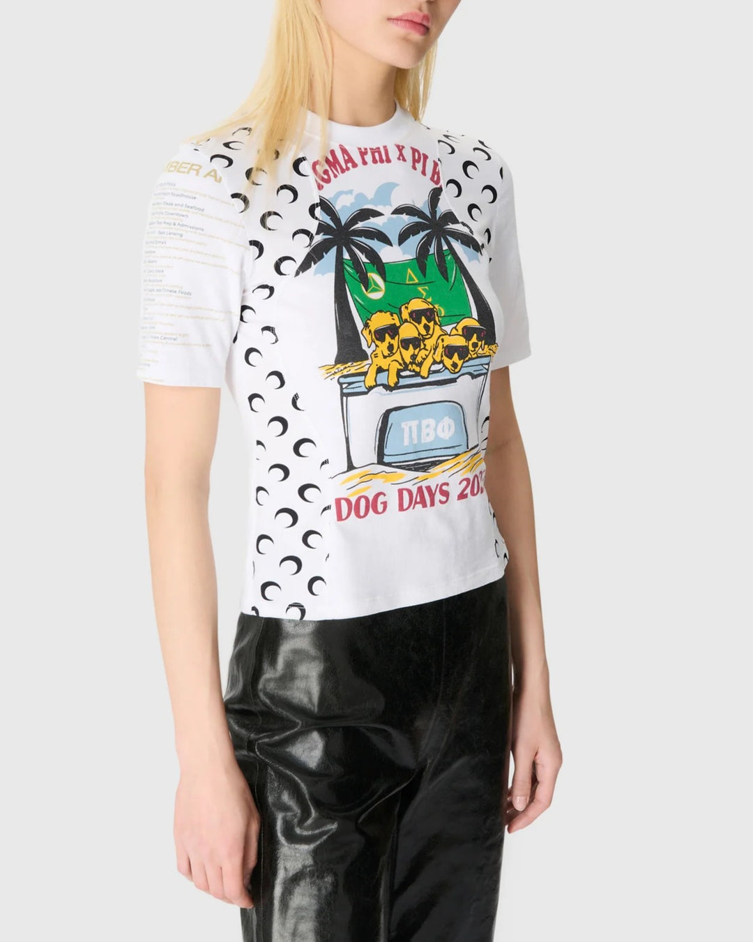 Marine Serre - UPCYCLED Graphic Jersey Baby Fit T-Shirt