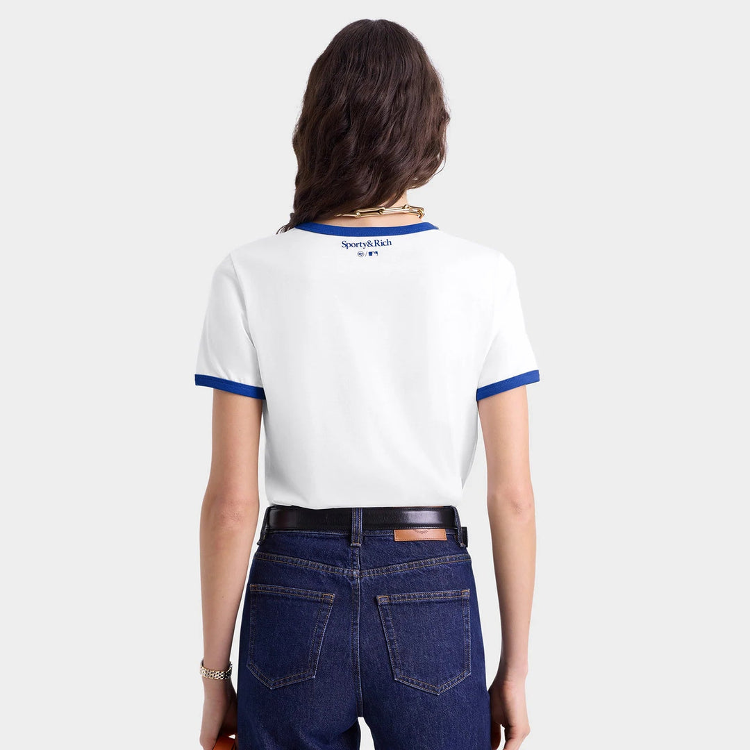 Dodgers Serif Ringer Tee