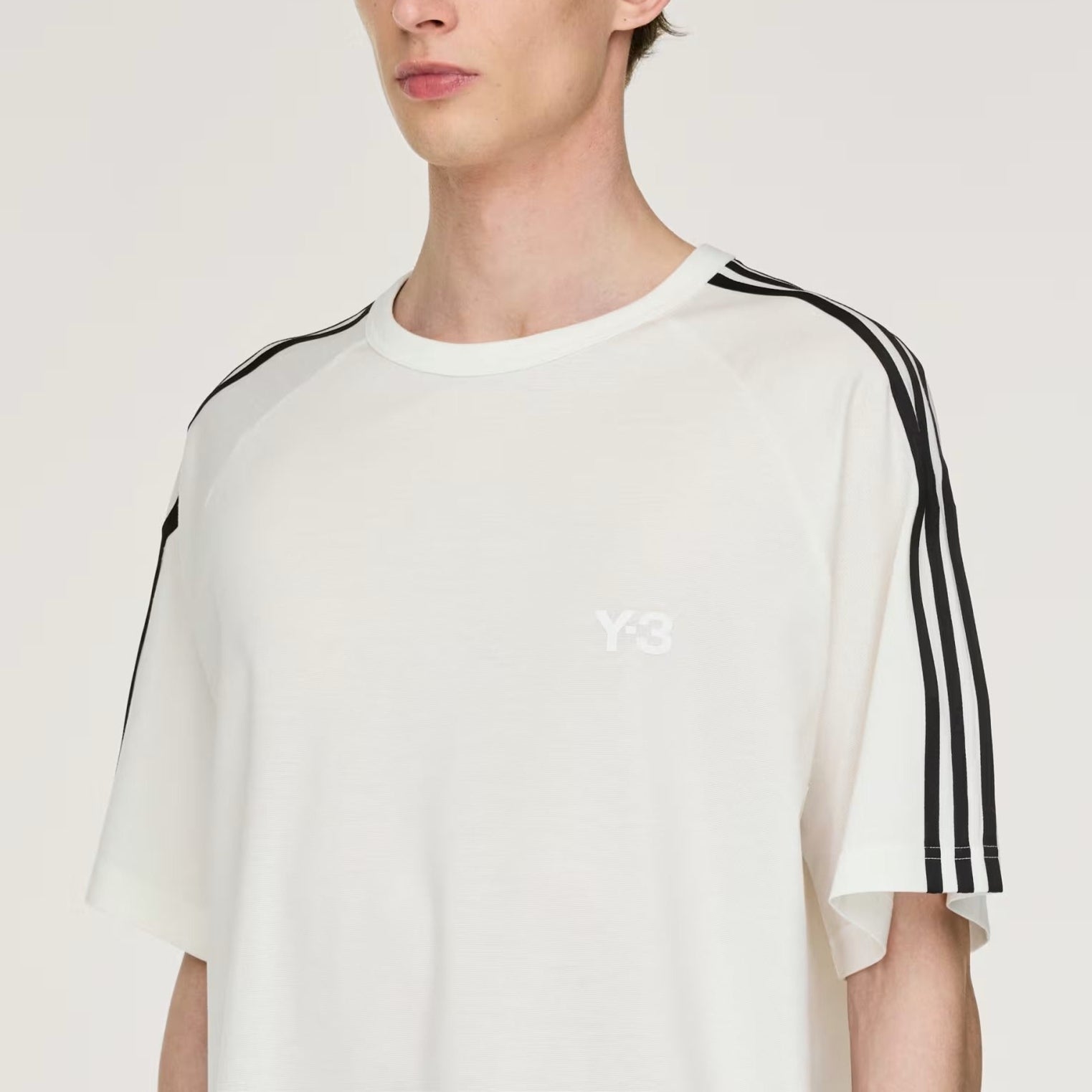 Y-3 SHORT SLEEVE TEE 3-STRIPES | Why are you here?