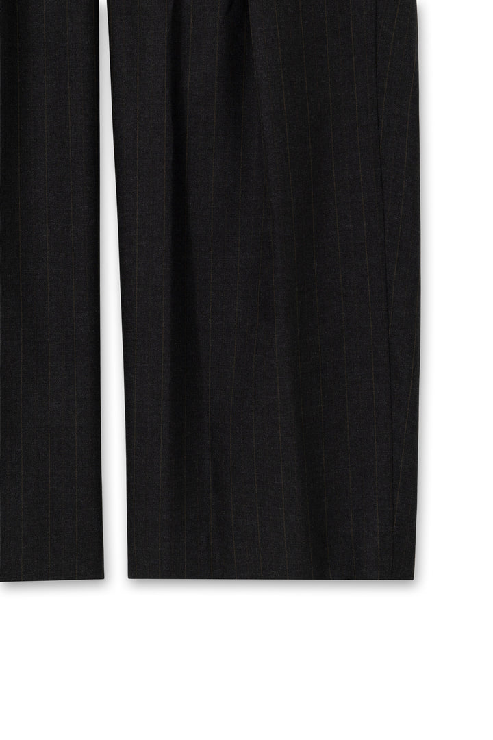 Gray Striped Folding Pants