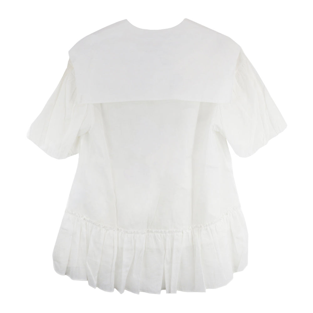 Simone Rocha - Cropped Sailor Collar Puff Sleeve Shirt
