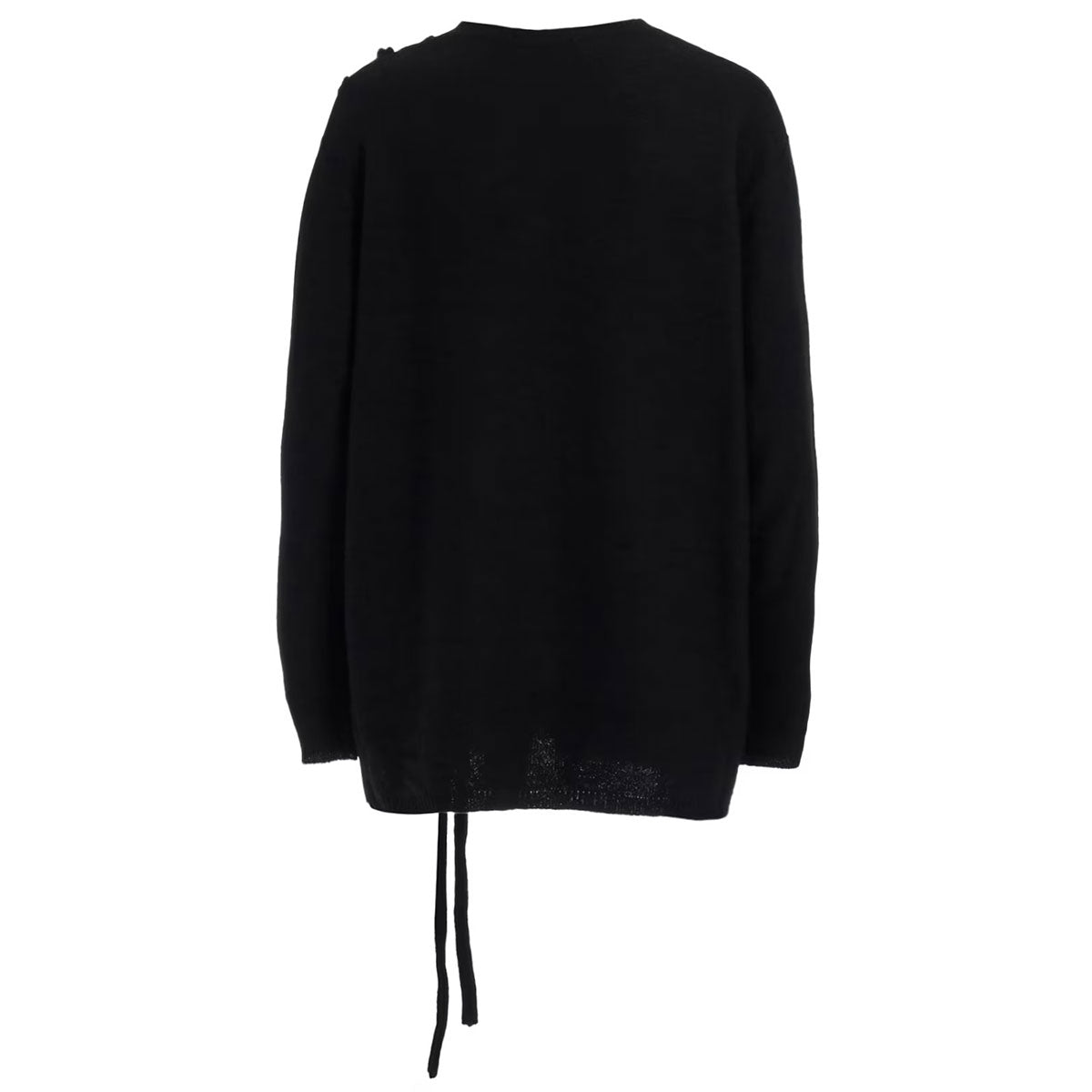 Yohji Yamamoto(ヨウジヤマモト) | 7G JERSEY STRING UNEVEN HEM ROUND NECK ニット – Why  are you here?