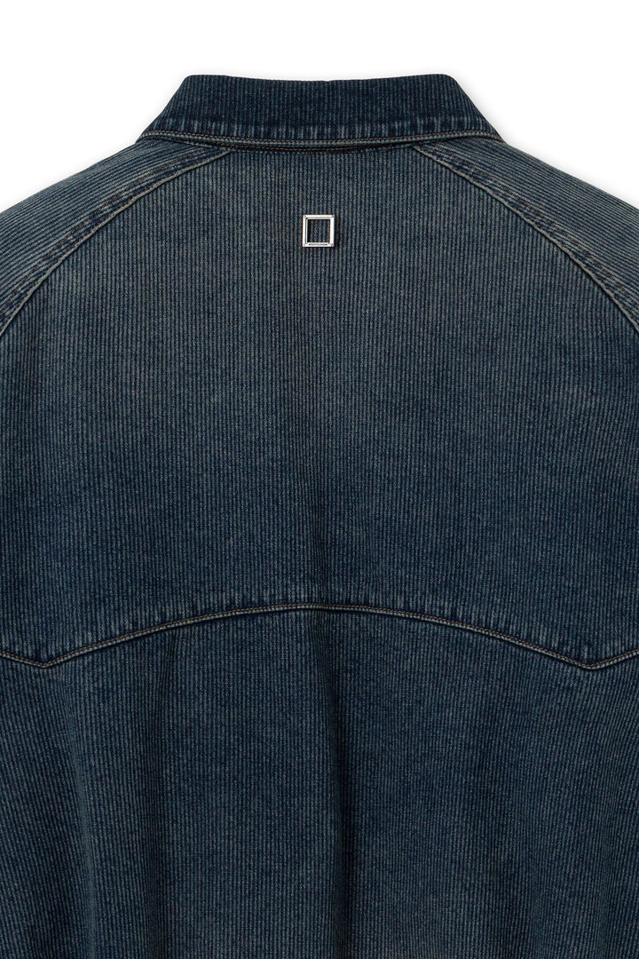 Blue Ribbed Denim Jumper