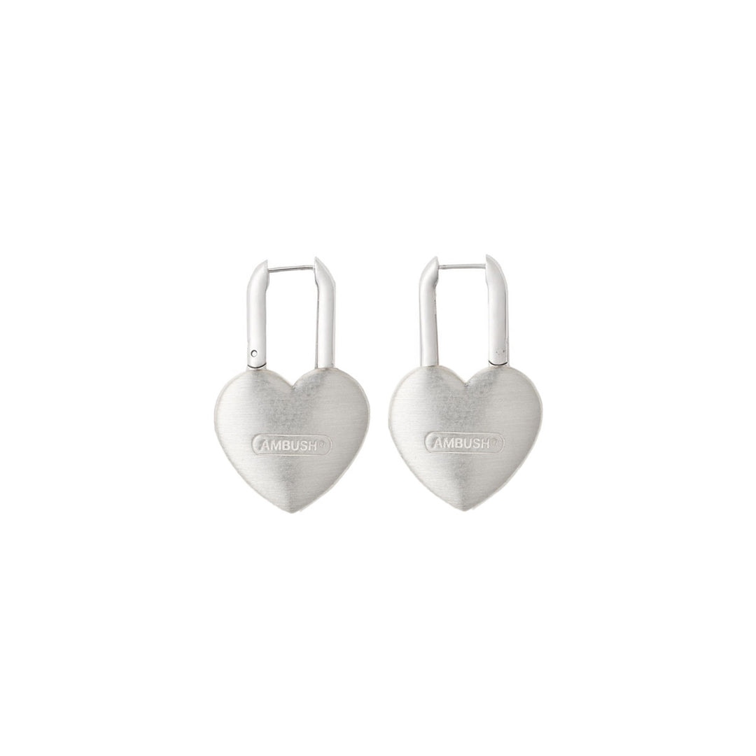 FW23 HEART PADLOCK EARRINGS - AMBUSH®