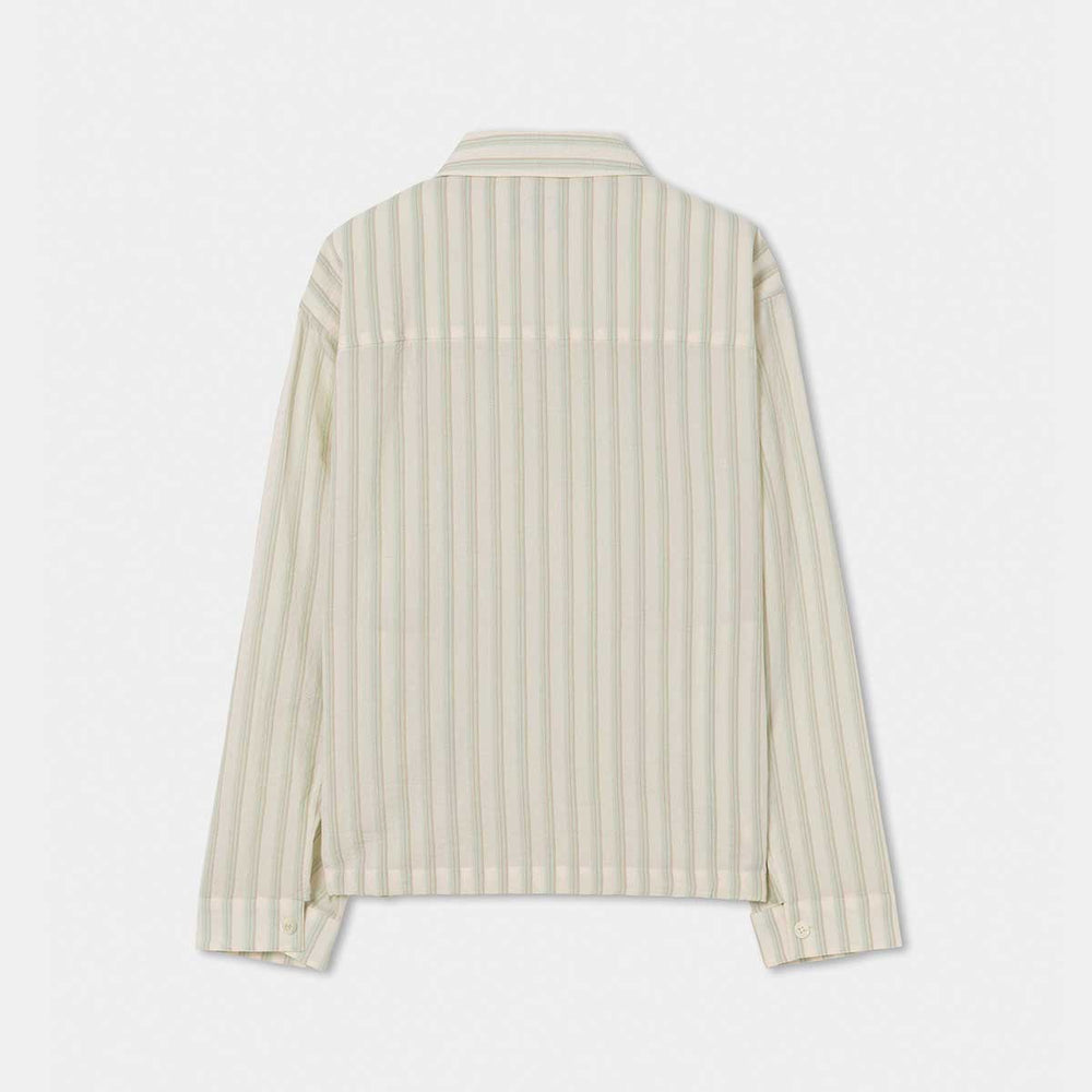 SOLID HOMME - Striped Zip-Up Shirt