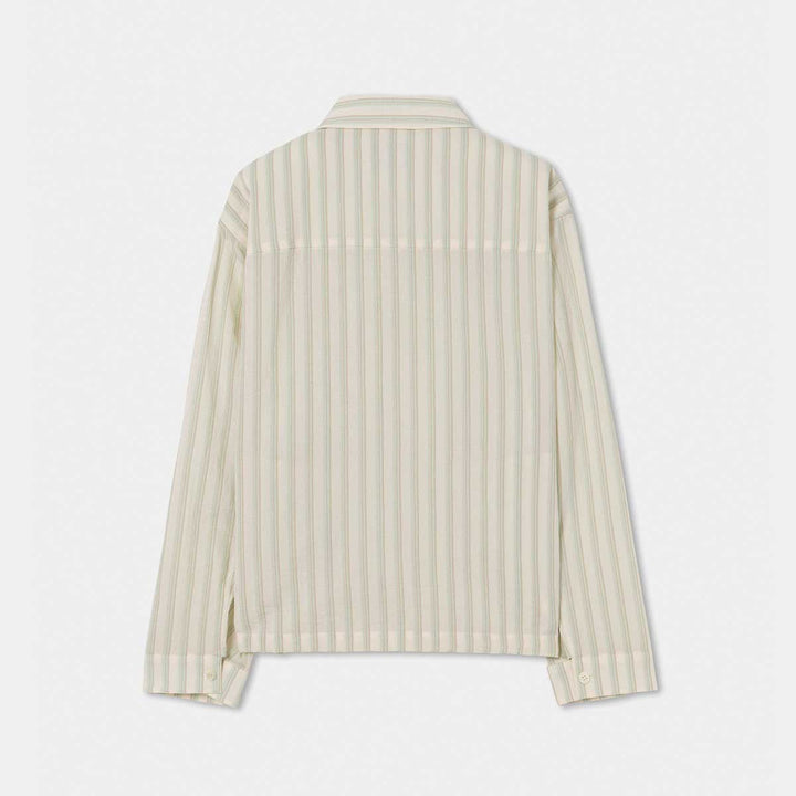 SOLID HOMME - Striped Zip-Up Shirt
