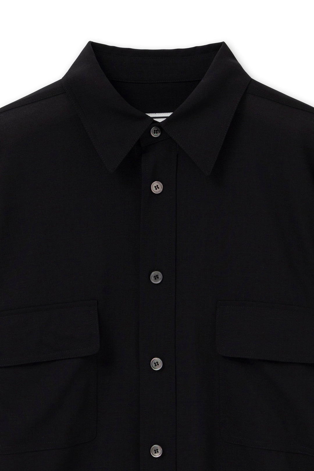 Black Sheer Wool Shirt