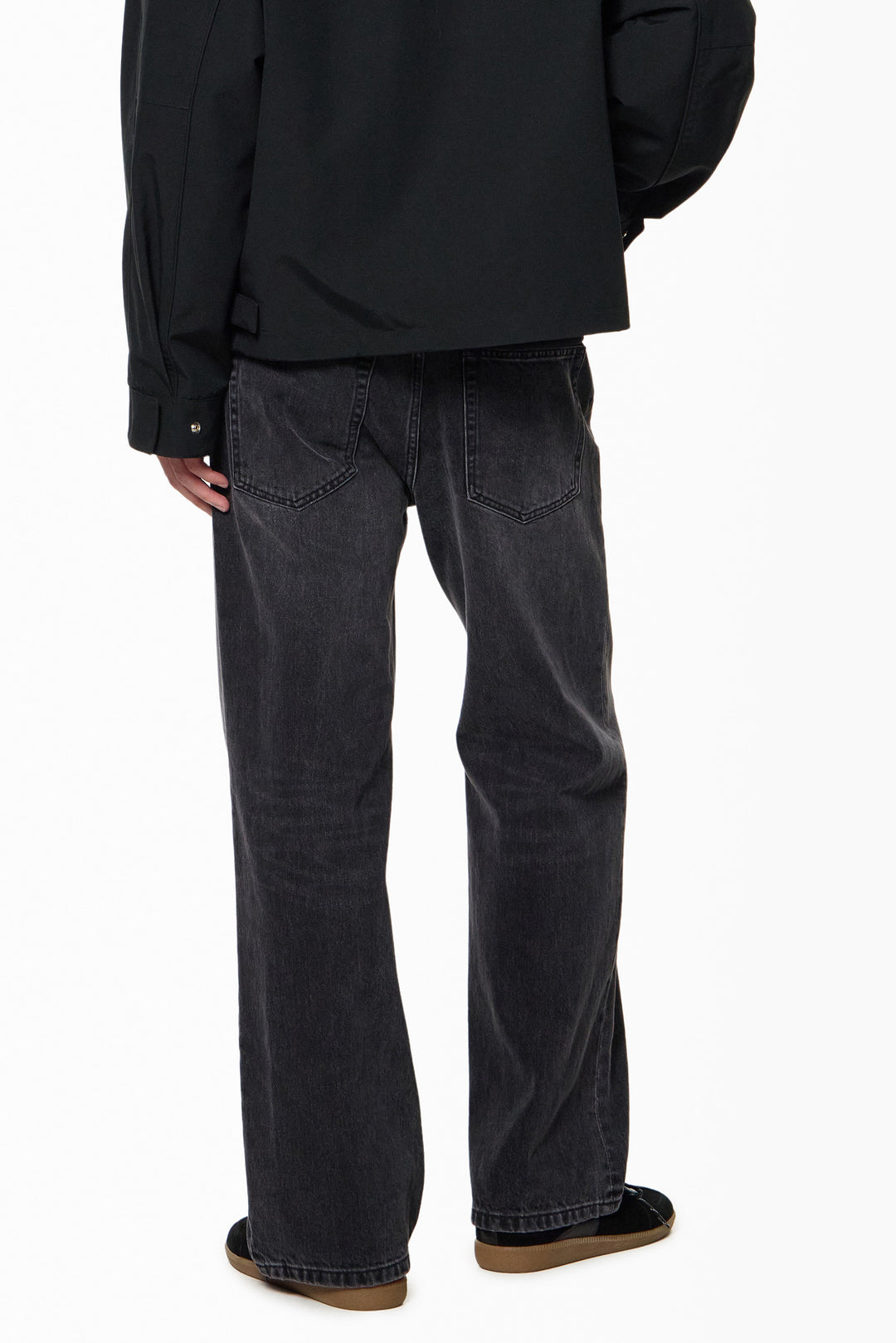 Black Slim Bootcut Denim Pants