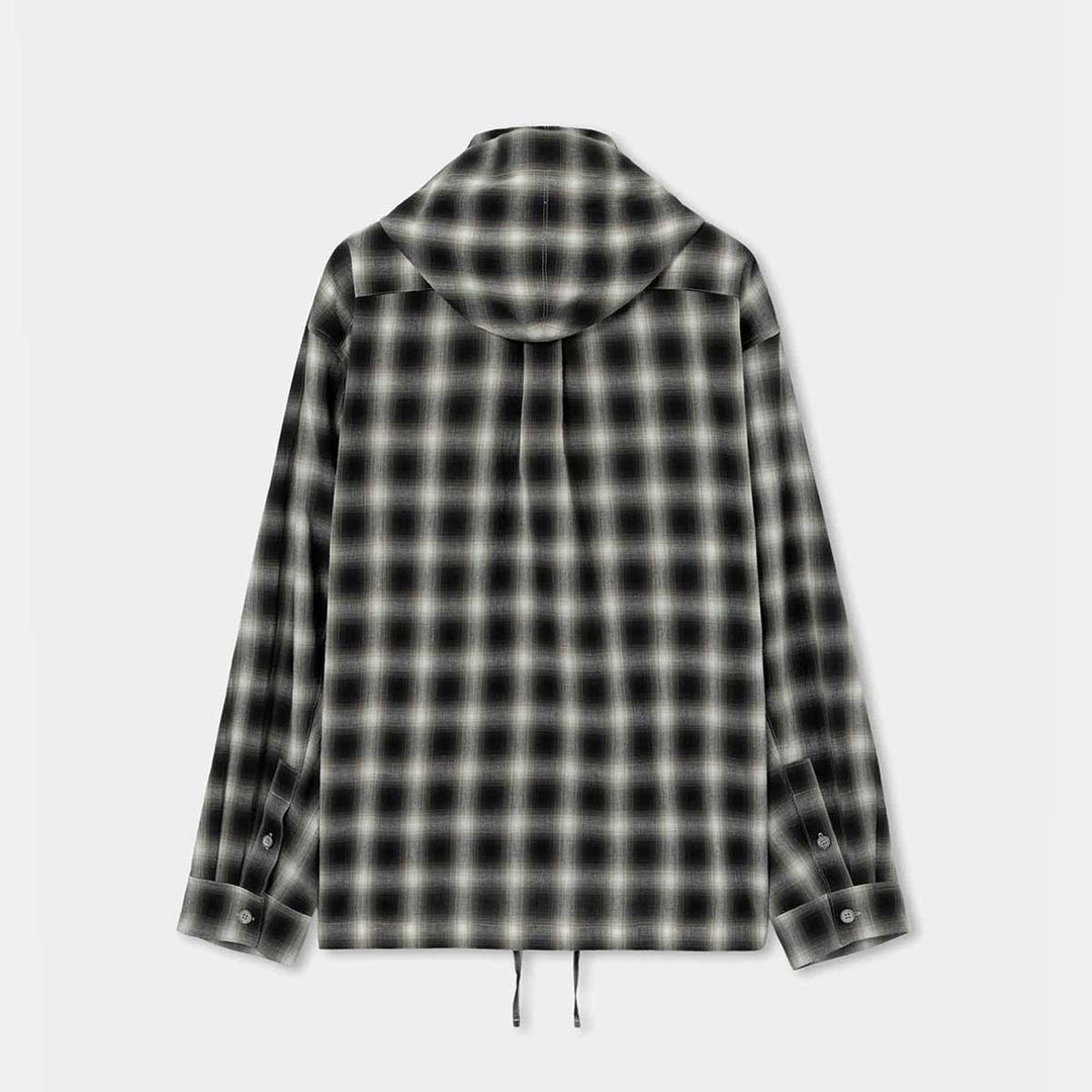 SOLID HOMME - Check Hooded OutShirt