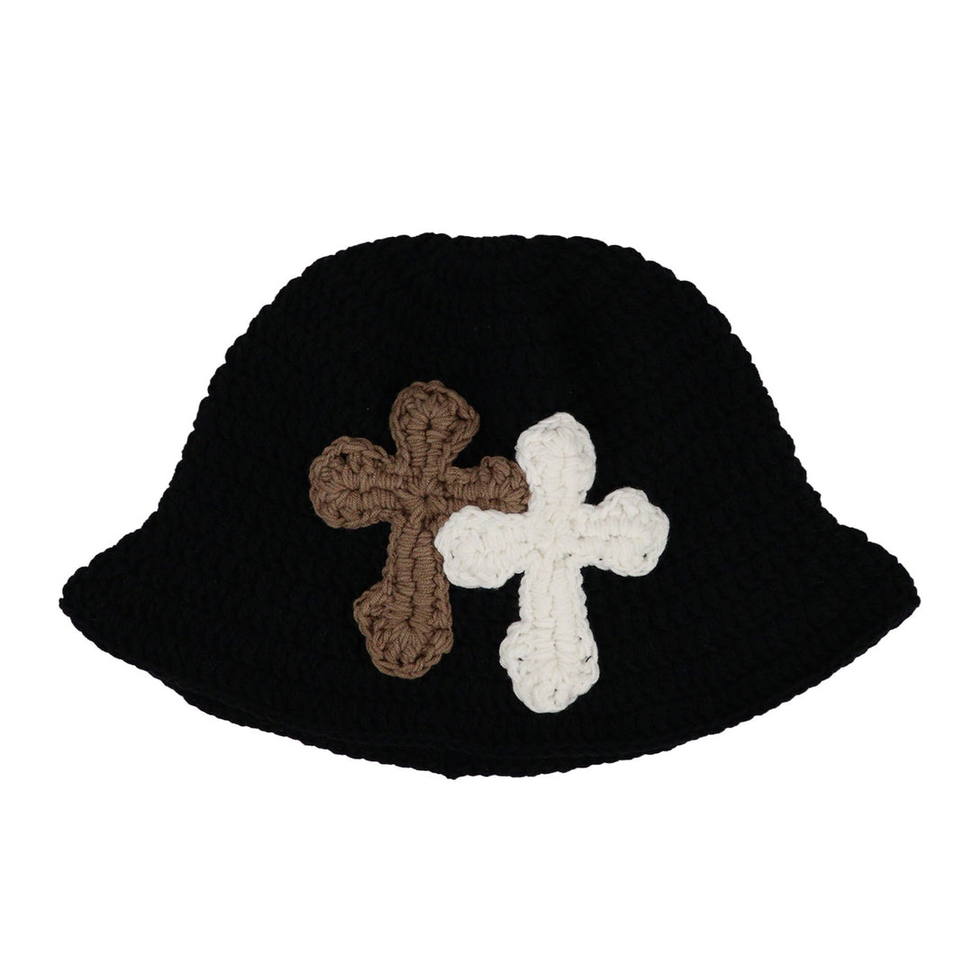 3D Double Cross Handmade Knit Hat【B-type】