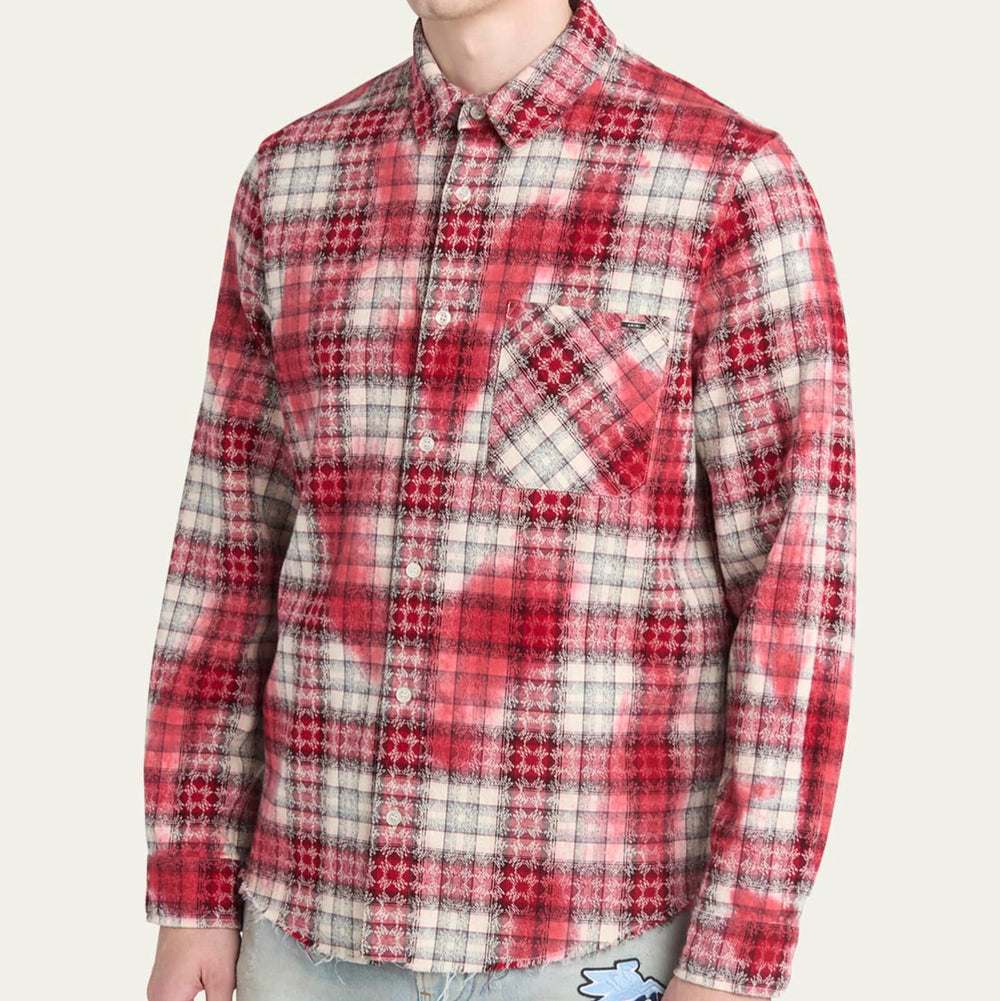 AMIRI - MA QUAD BLEACH FLANNEL