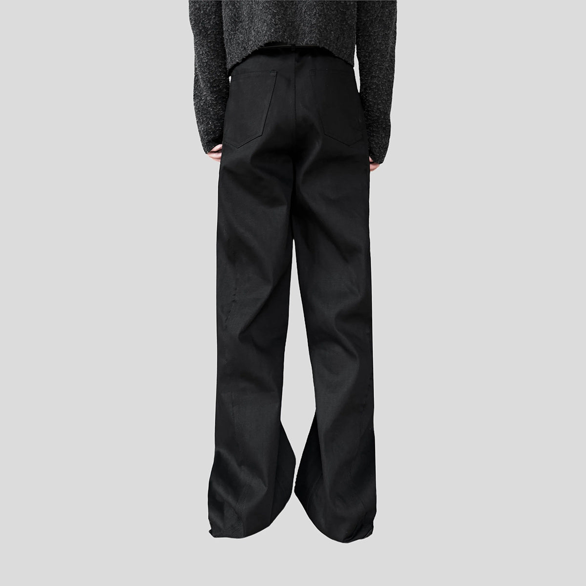 AMALIA WIDE-LEG RAW DENIM IN JET BLACK (デニムトラウザー