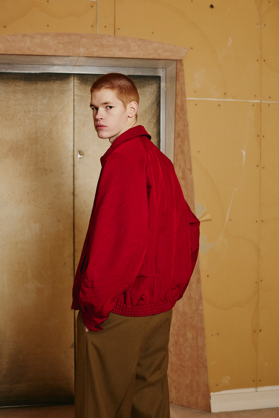 Washed Wool Silk Sports Jacket