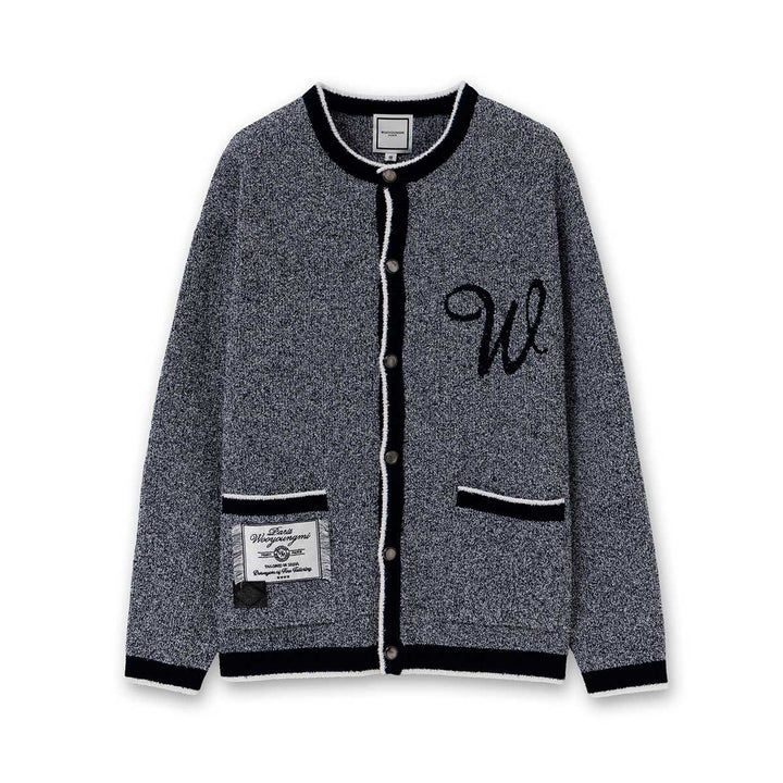 WOOYOUNGMI - Round Neck Logo Cardigan