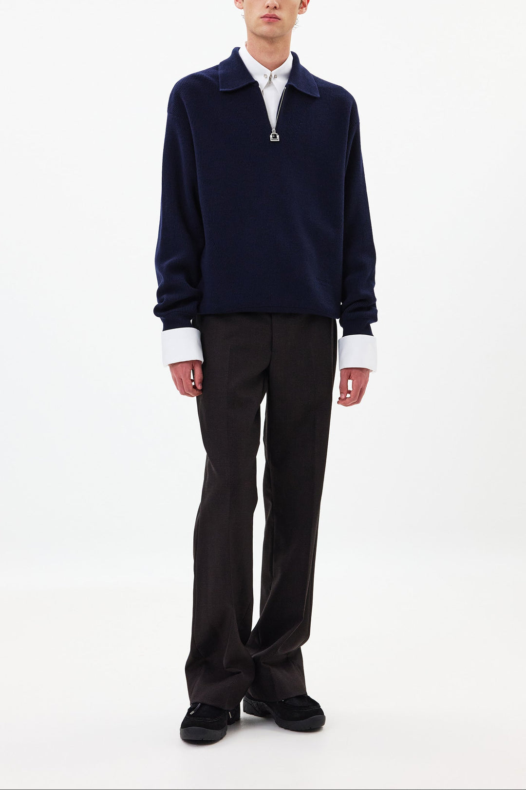 Navy Half-zip Sweater