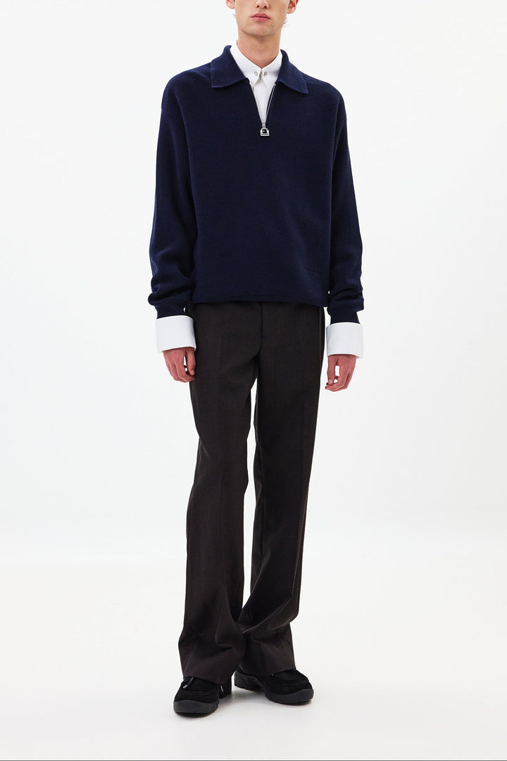 Navy Half-zip Sweater