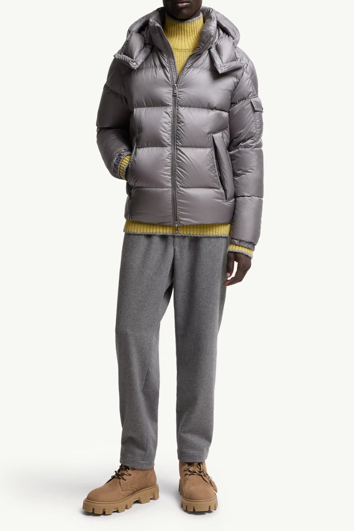 MONCLER グレー ジャケット　0サイズ MONCLER◇ダウンジャケット/O/グレー/C-ZIND-18-7365