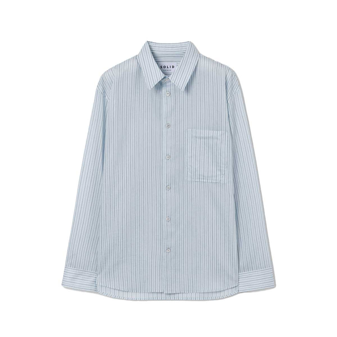 SOLID HOMME - Lyocell Nylon Stripe Shirt