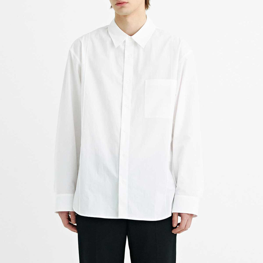 SOLID HOMME - Crease Cotton Shirt